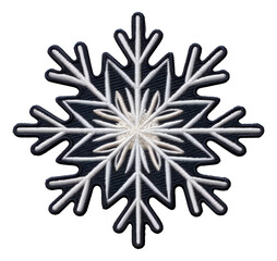 snowflake embroidery patch isolated.