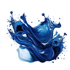 Wall Mural - Splashes of blue paint