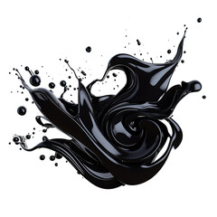 Canvas Print - Splashes of black paint