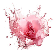 Poster - A whirlwind with pink flower petals