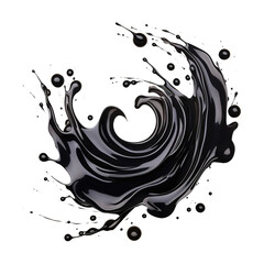 Canvas Print - Splashes of black paint