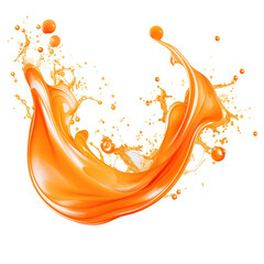 Sticker - Splashes of orange liquid