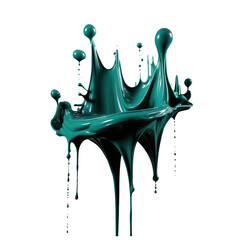 Poster - Splashes of green paint