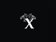 Letter x logo, Feminine x xx Leaf logo Icon Design For Business