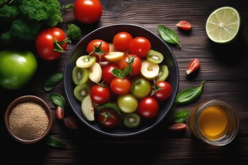 Sticker - tomatoes and cucumber on a plate