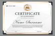 © Harlin - luxury gold frame certificate design with black corners