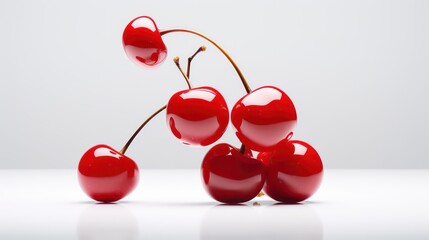Wall Mural - Cherry on white background