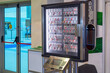 Safe for storing keys. Checkpoint in building. Cabinet with keys and transparent wall. Safe for storing keys from offices. Checkpoint in business center. Enterprise security technologies