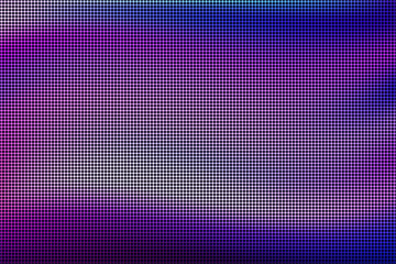 purple led screen macro texture with glowing circle pixels. vector illustration. digital background 