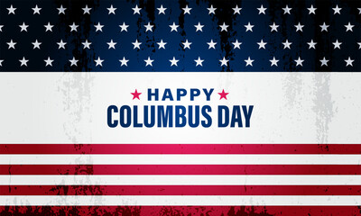 Wall Mural - Happy Columbus Day background vector illustration