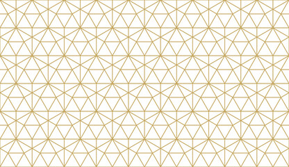 Wall Mural - Art deco triangle s seamless pattern with gold grid line Luxury repeat background,png transparent.