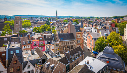 Wall Mural - Panoramic view of Aachen city, Germany.