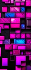 Wall Mural - Abstract background with pink squares for iPhone made with Ai generative technology