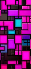 Wall Mural - Abstract background with pink squares for iPhone made with Ai generative technology