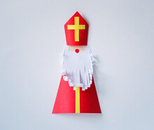 Sinterklaas Card. Saint Nicholas. Paper Craft. Art Work