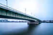 canvas print picture - bridge over the river