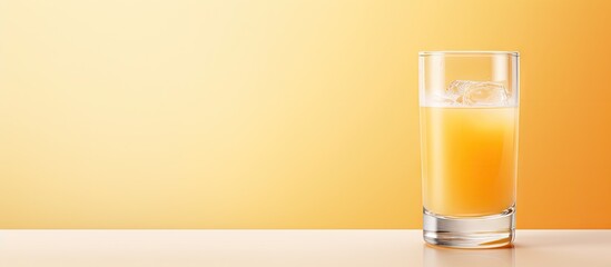 Aufkleber - apple juice in a glass isolated pastel background Copy space