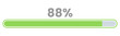 88% Loading. 88% progress bar Infographics vector, 88 Percentage ready to use for web design ux-ui