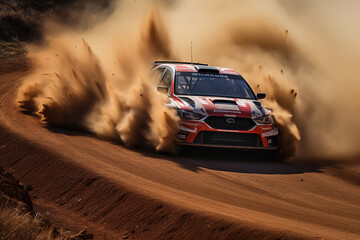 Wall Mural - Rally racing motorsport car