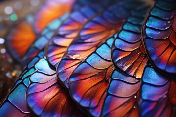 Canvas Print - macro shot of vibrant butterfly wings