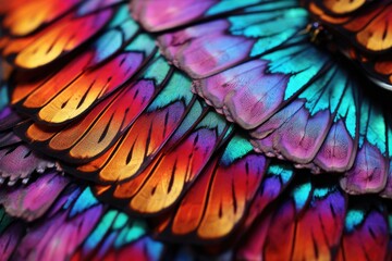 Canvas Print - macro shot of vibrant butterfly wings