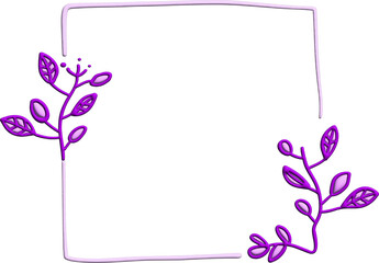 Sticker - Purple frame