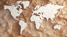 An Abstract Stone Background In Lighter Tones A World Map On An Ethereal Background