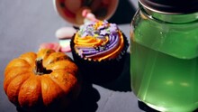 Halloween Potion Drink And Cupcakes For Trick Or Treat Medium Dolly