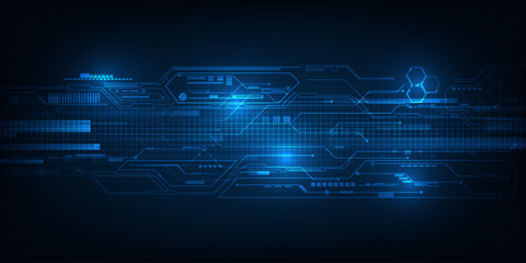 Wall Mural - vector illustrations of futuristic digital technology and digital communications for hi-tech adverti