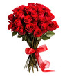 bouquet of red roses, png file of isolated cutout object on transparent background.