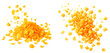 Set of sprinkle corn flakes, isolated on transparent background