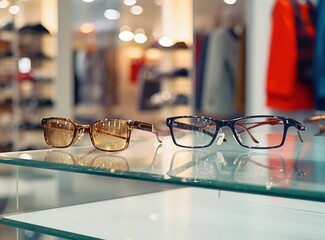 Wall Mural - Glasses in store retail