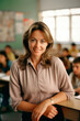 © jfStock - Portrait of a teacher smiling in a classroom