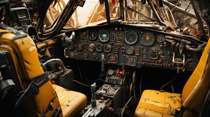 Poster - the inside of a cockpit