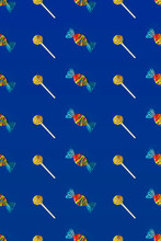 Background Of Crystal Candies And Lollipops