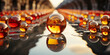 © www.freund-foto.de - Schöne Glas Kugeln im Wasser als Hintergrund für Druck und Internet Design Vorlage im Querformat für Banner, ai generativ