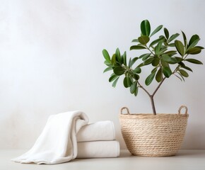 Wall Mural - Plant in modern bathroom