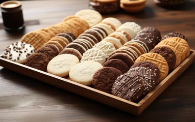 Assortment of various cookies on a plate