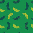 Green pickles seamless pattern. Vector illustration.