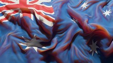 Abstract Australia Flag 3D Render (3D Artwork)