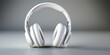 Kopfhörer in wunderbaren weißen Design Nahaufnahme, ai generativ