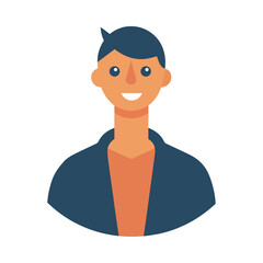 Sticker - Smiling man avatar symbolizes success in business