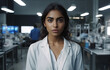 © sommersby - Portrait of young female scientist in a lab coat in a research microbiological laboratory