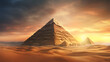 Ancient Egyptian pyramid. 
