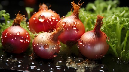 Wall Mural - onion and tomato