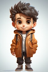 Poster - 3d cartoon cute boy