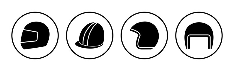 Sticker - Helmet icon vector. safety helmet icon