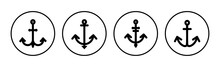 Anchor Icon Vector. Anchor Sign. Marine Symbol