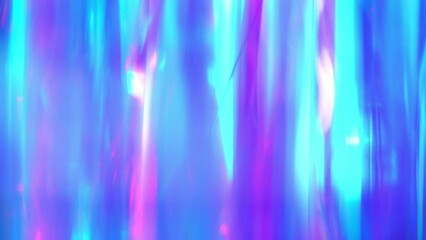 Iridescent sparkling shine. Pastel neon blue purple pink glowing. Refraction of rays through a prism. Abstract festive background for a holiday.