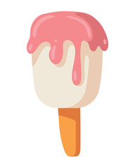 Poster - ice cream with icing on stick